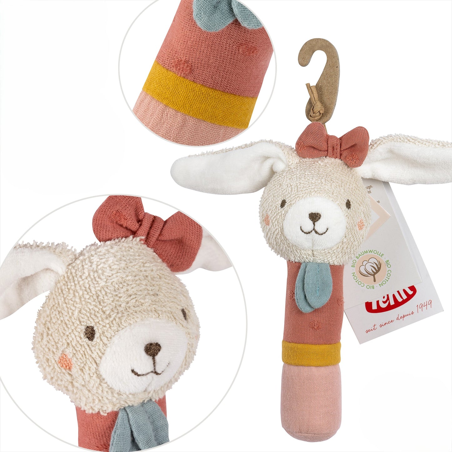 Hochet Lapin en coton Bio