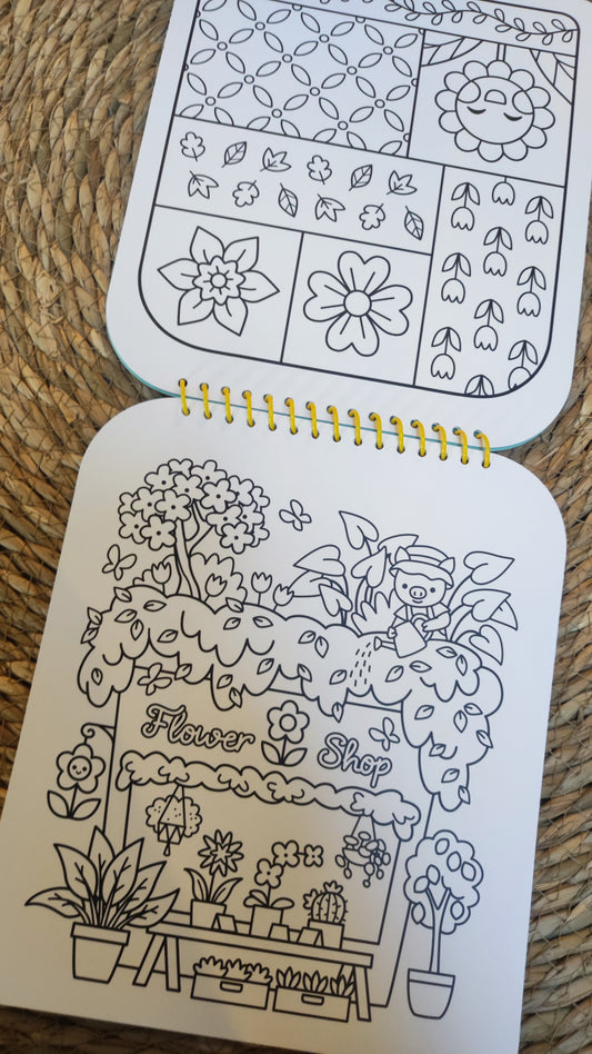 Carnet de coloriages effaçables " Mon petit monde"