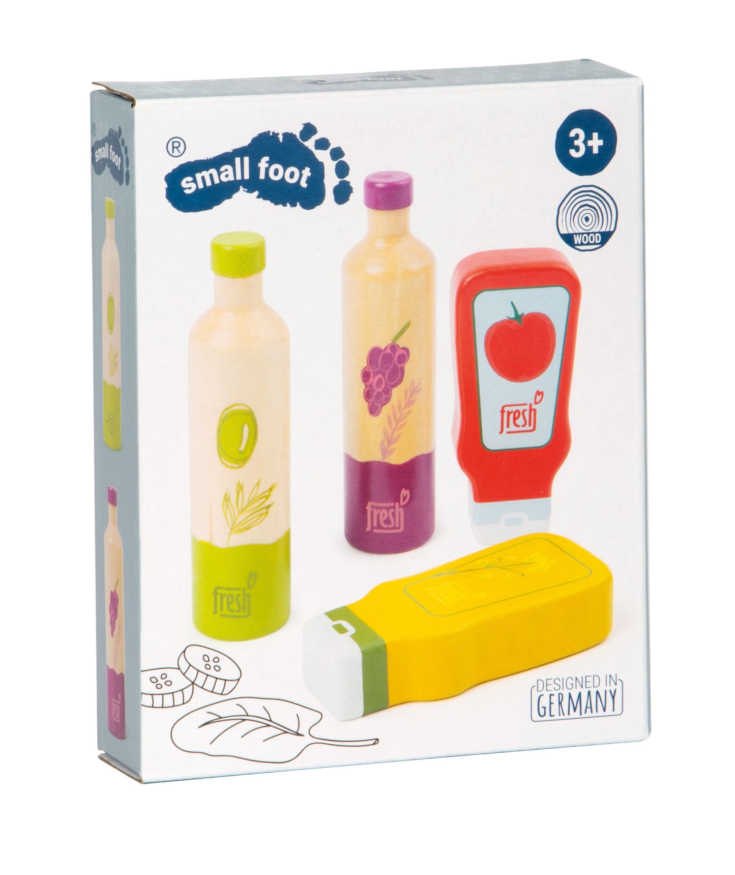 Set de sauces et d'huiles en bois
