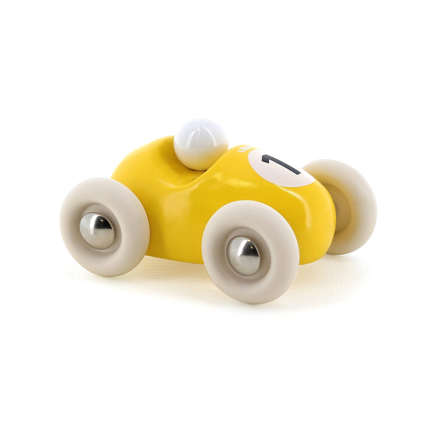 Voiture en bois, Mini roadster bois Jaune N°1