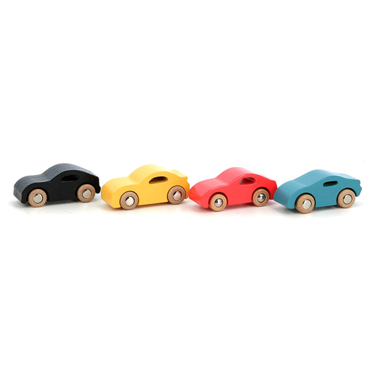 Coffret de 4 voitures Super cars en bois
