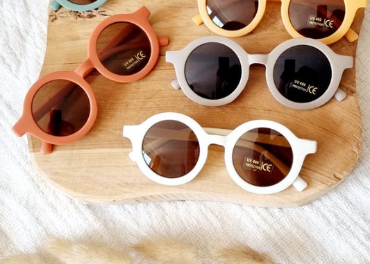 Lunettes de soleil rondes taupe