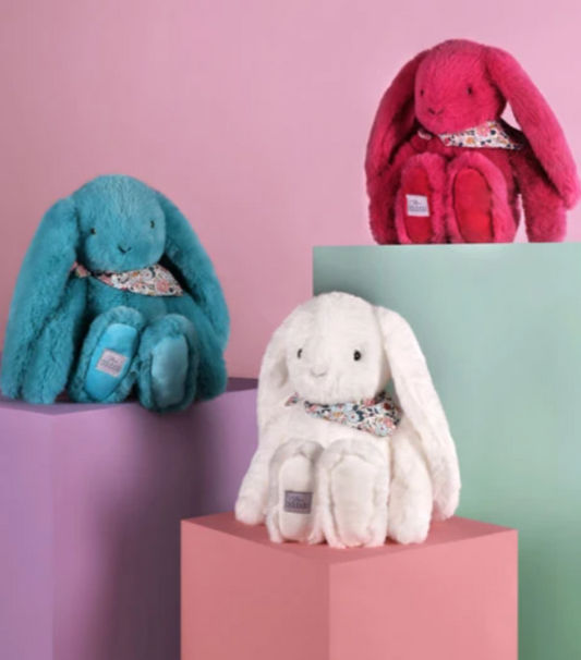 Peluche lapin fuchsia - 35cm - Lapin Fleurette