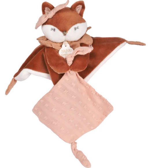 Doudou attache sucette Renard Mina - 20 cm