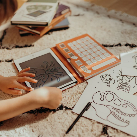 KIDYDRAW MINI - Tablette à dessin 30 fiches Dinosaures