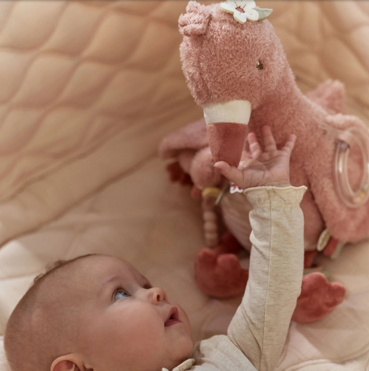 Peluche d'activité Flamant rose