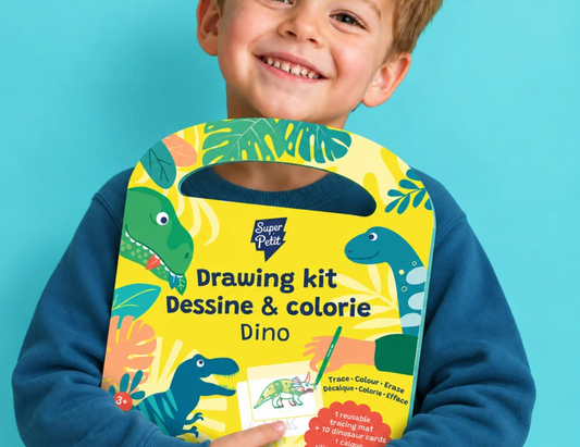 Kit de dessin silicone - Mallette créative dino