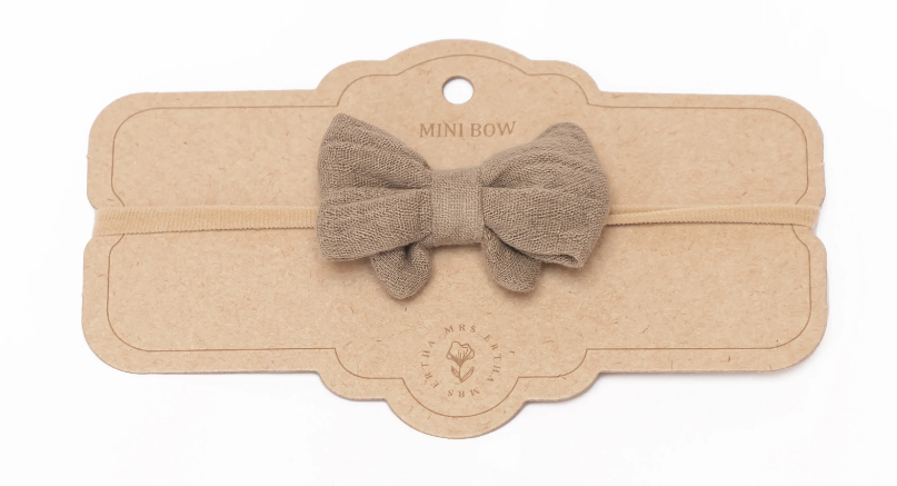 Ruban pour cheveux en coton biologique â 10 cm - Olive