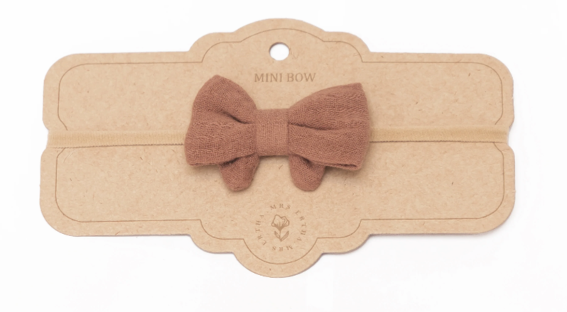 Ruban pour cheveux en coton biologique â 10 cm - Rouille