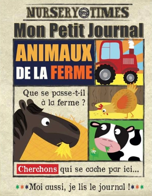Mon petit journal en tissus "Animaux de la ferme"