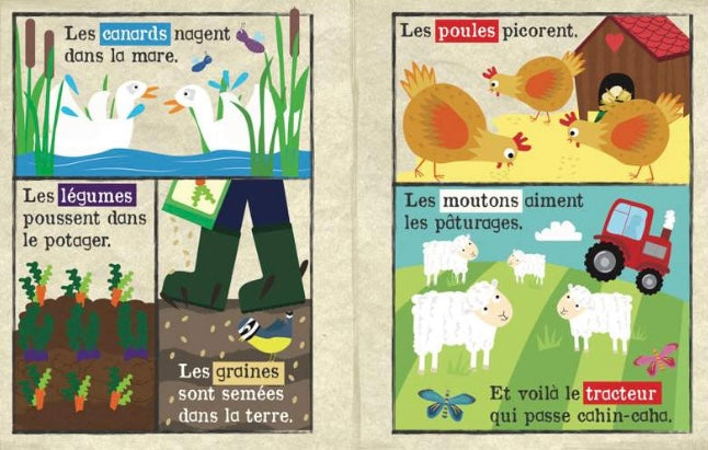 Mon petit journal en tissus "Animaux de la ferme"