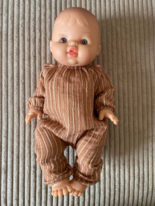Poupée Louis - Tenue rayures fines sans col