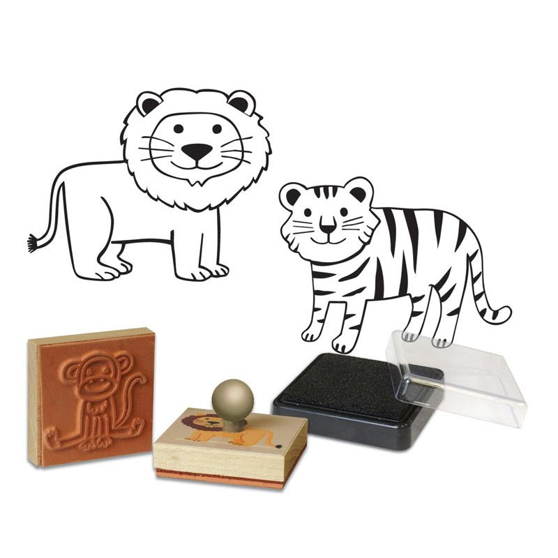 Tampons bois, "Animaux de la savane"