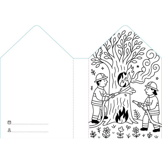 Livre Coloriage - Les Pompiers