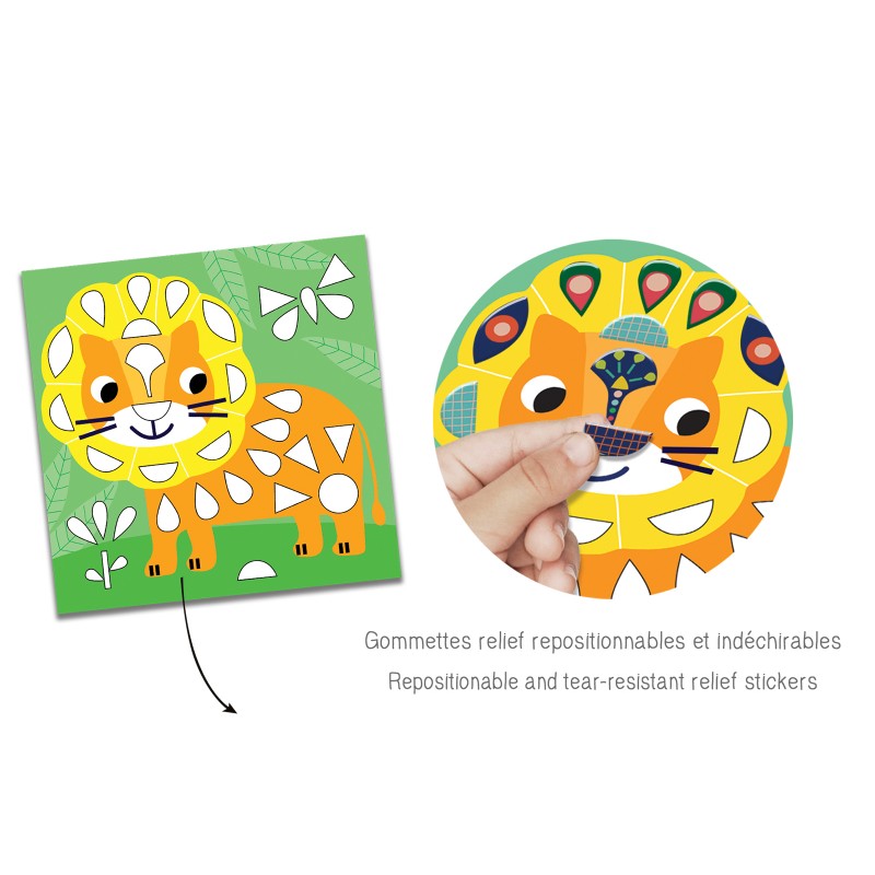 Gommettes Repositionnables – “Dans ma Savane” 🦁🌿