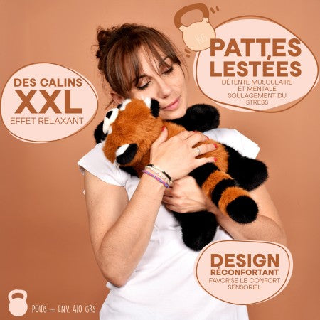 Peluche lestée panda roux - 50 cm - Podcoll