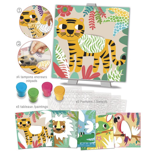Pochoirs Motifs – “Couleur de la Jungle” 🦁🌴