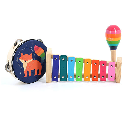 Set de musique en bois, Arc-en-ciel