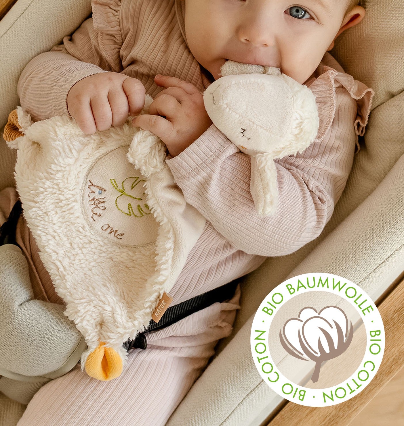 Doudou Mouton en coton Bio