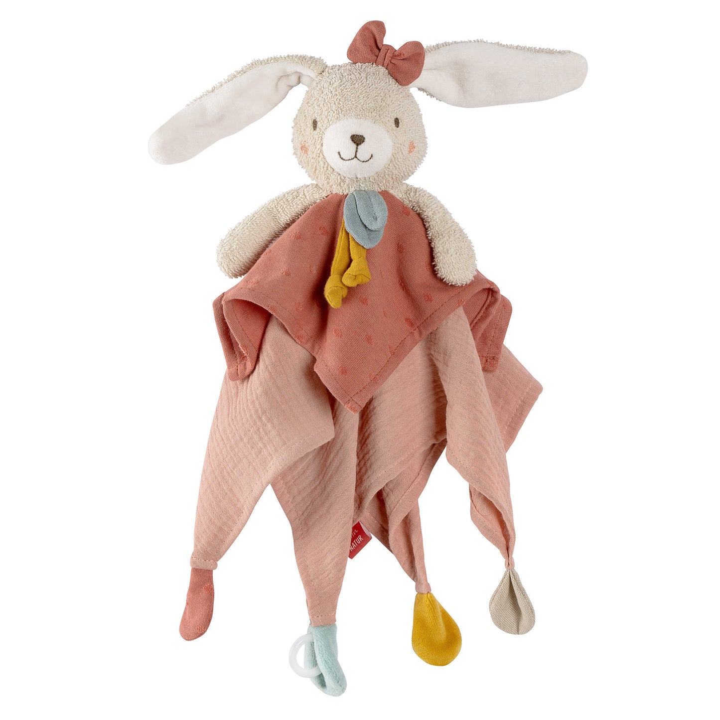 Doudou lapin en coton Bio - attache tétine