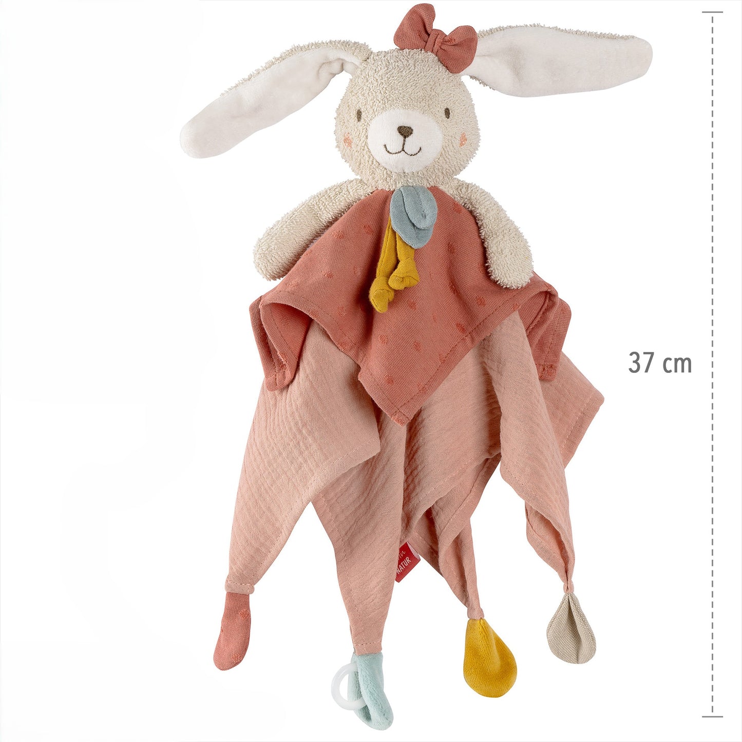 Doudou lapin en coton Bio - attache tétine