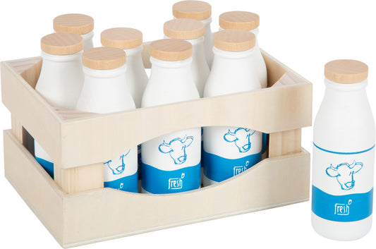 Caisse de bouteilles de lait