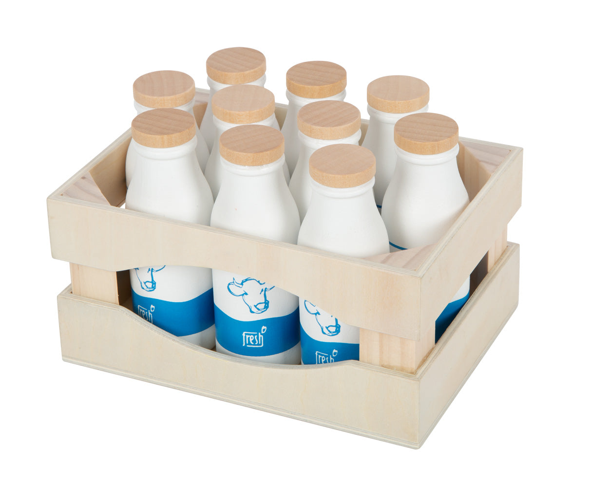 Caisse de bouteilles de lait