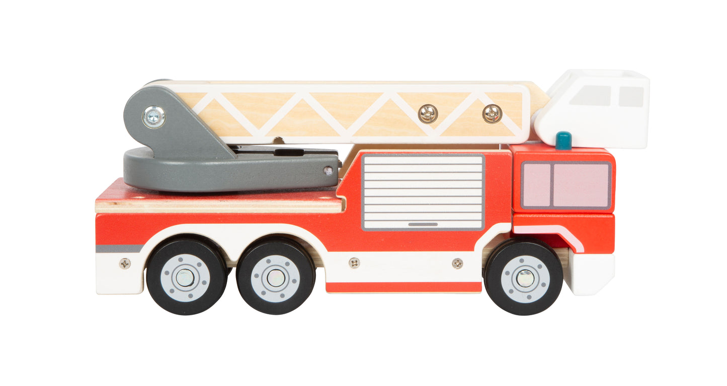 Camion de pompiers avec échelle pivotante