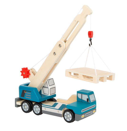 Camion grue avec palette