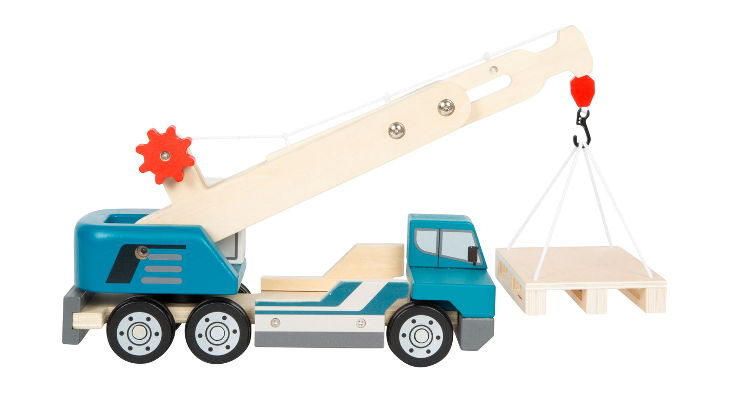 Camion grue avec palette