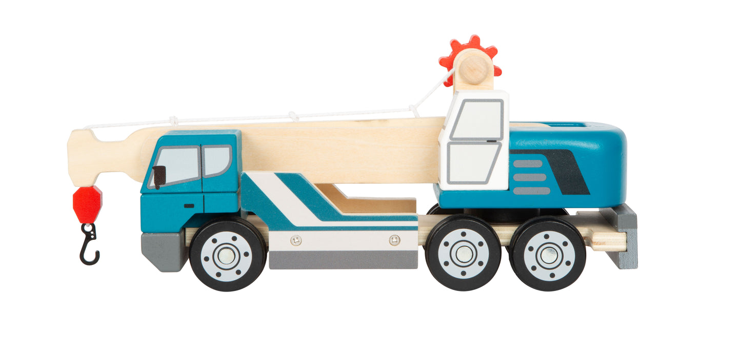 Camion grue avec palette