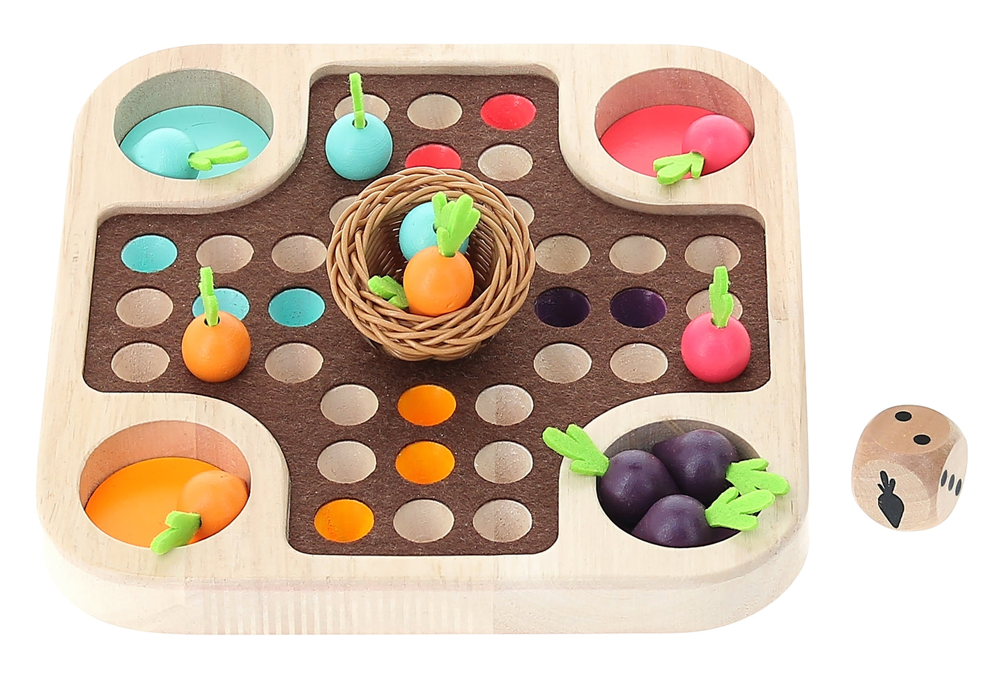 La course du potager, jeu des petits chevaux