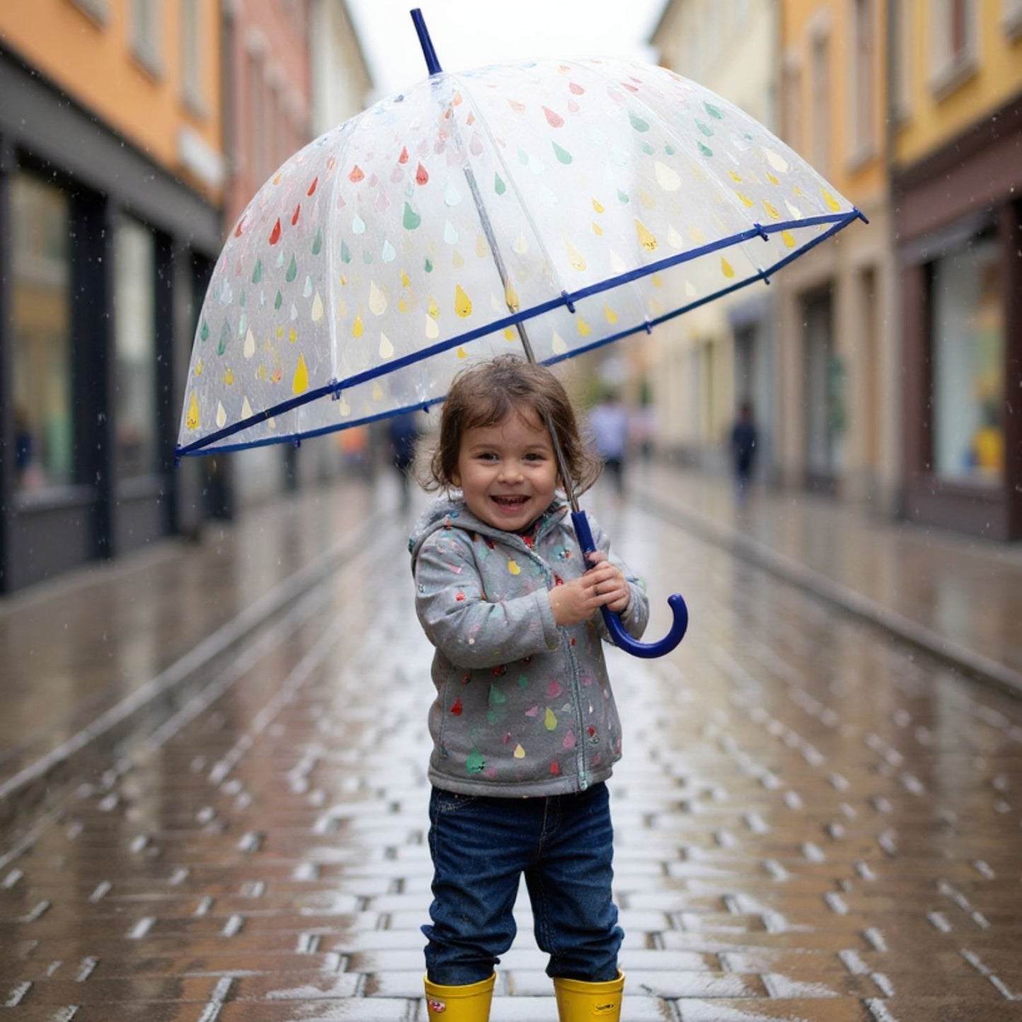 💧 Parapluie Little L – gouttes 🌧️