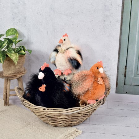 Peluche poule "Poulette" - Beige - 20 cm
