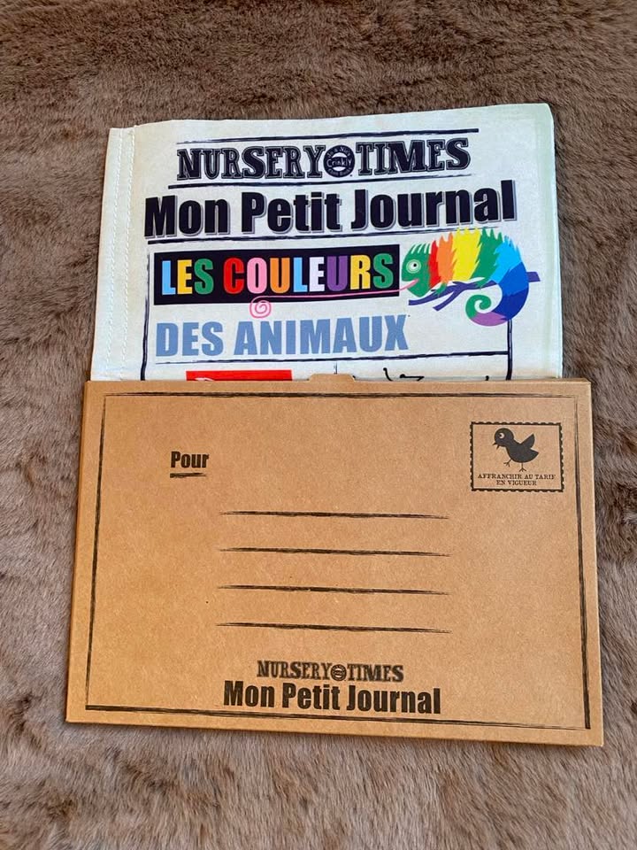 Mon petit journal en tissu "les couleurs des animaux"