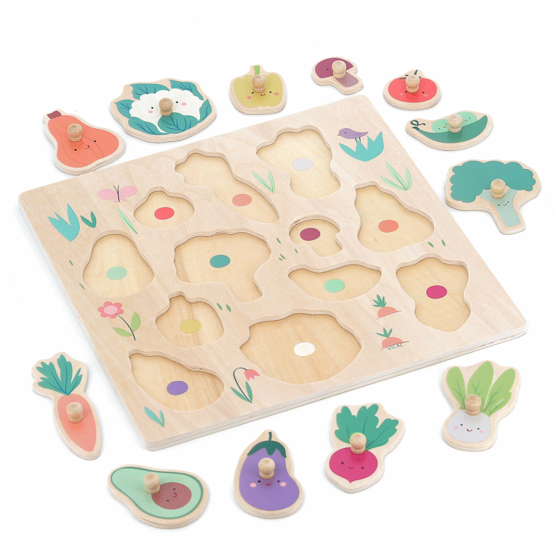 Puzzle encastrement - Les légumes du jardin