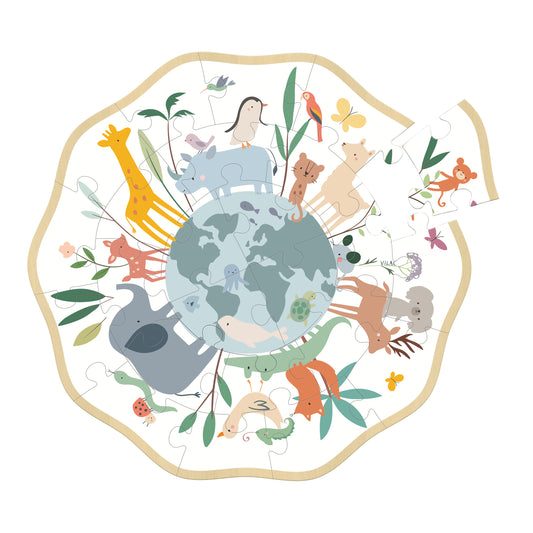 Puzzle en bois - Autour du monde