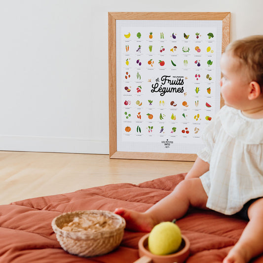 Affiche "Mes premiers fruits et légumes"