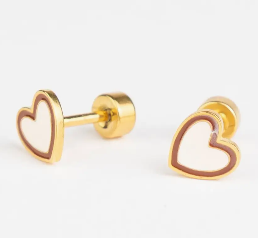 Boucles d'oreille enfant à vis