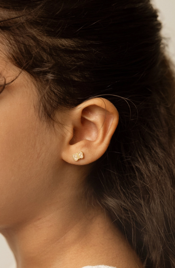 Boucles d'oreille enfant à vis