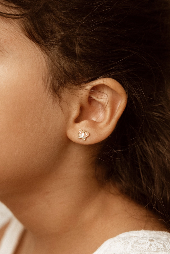 Boucles d'oreille enfant à vis