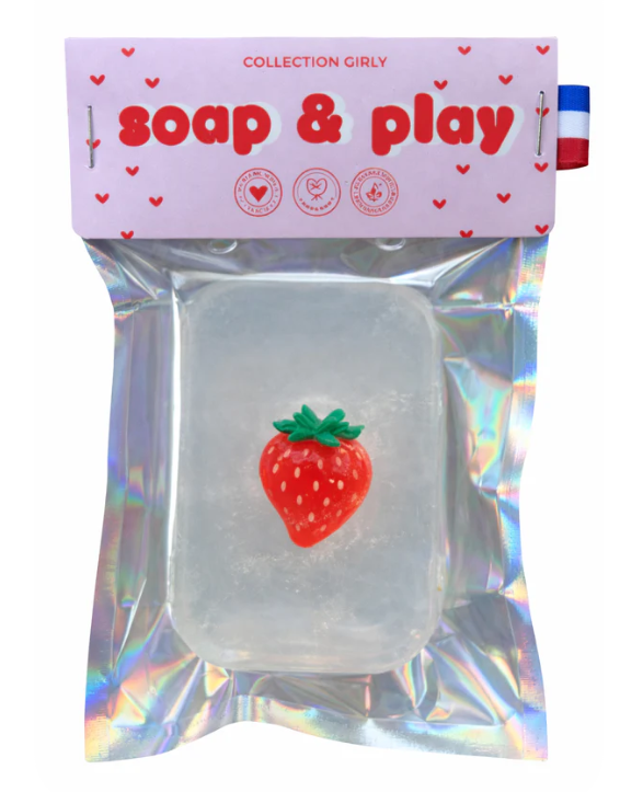 Savon surprise - pince à cheveux fruit