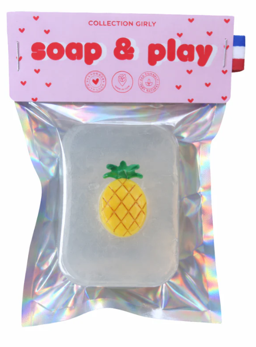 Savon surprise - pince à cheveux fruit