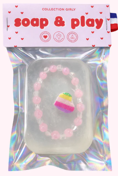 Savon surprise - bracelet rose