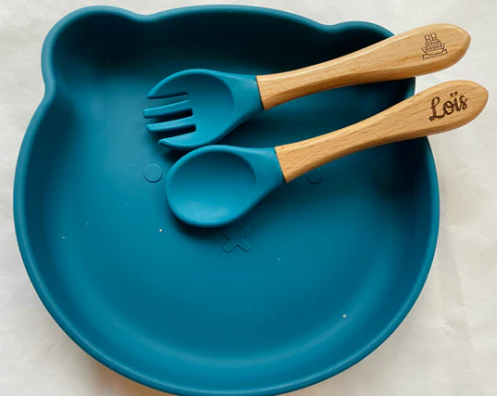 Set repas ours bleu marine