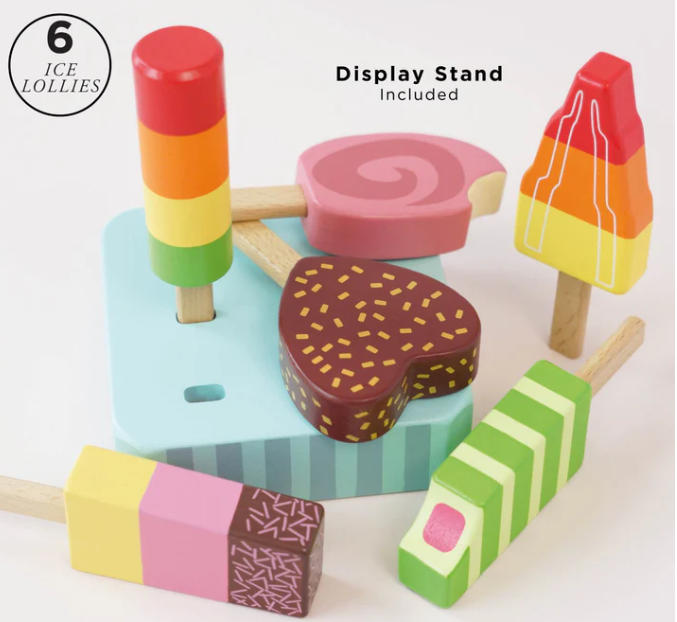 Glaces Lollies en bois