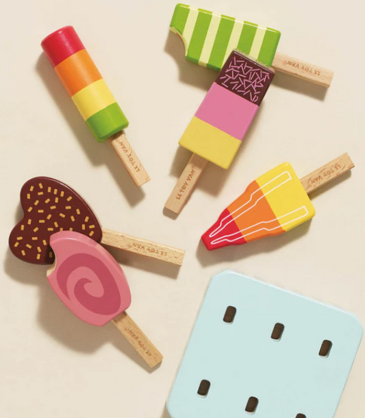 Glaces Lollies en bois