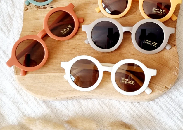 Lunettes de soleil rondes taupe