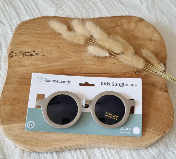 Lunettes de soleil rondes taupe