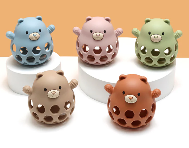 Balle ours silicone - rouille